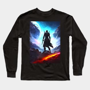 Human/Alien War - A Warlocks Moment - AI Generated Sci Fi Concept Art - Long Sleeve T-Shirt